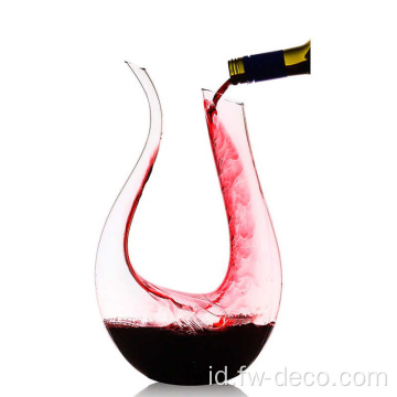 Swan Crystal Glass Wine Decanter Berbentuk U